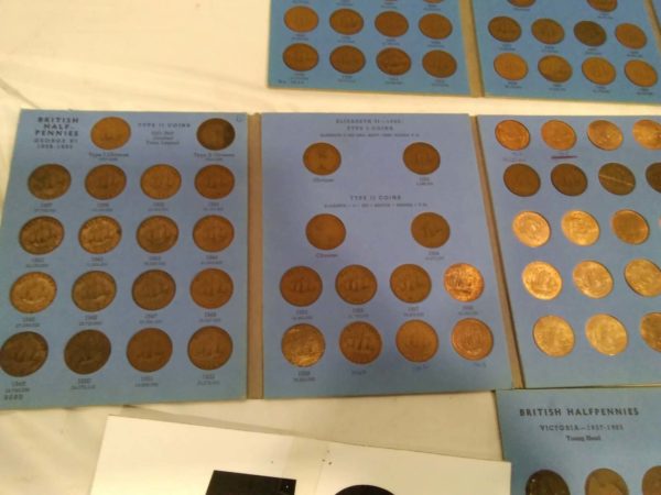 lot 056 partial half pennies sets - Image 2