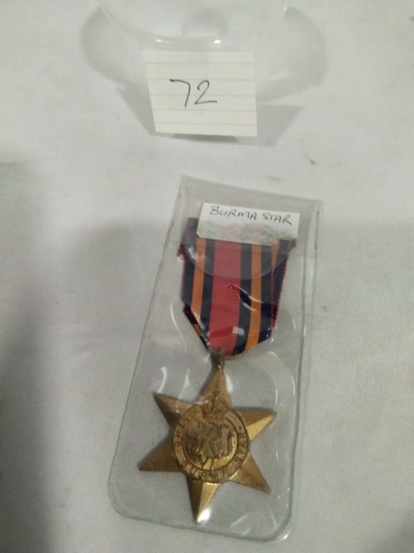 lot 072 Burma star medal