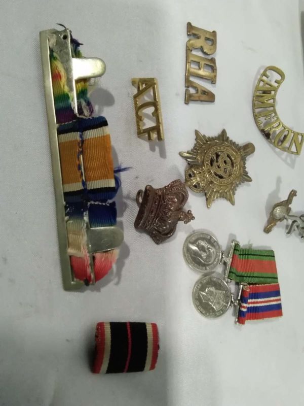 lot 075 various military uniform badges, miniature medal etc – Hill's ...