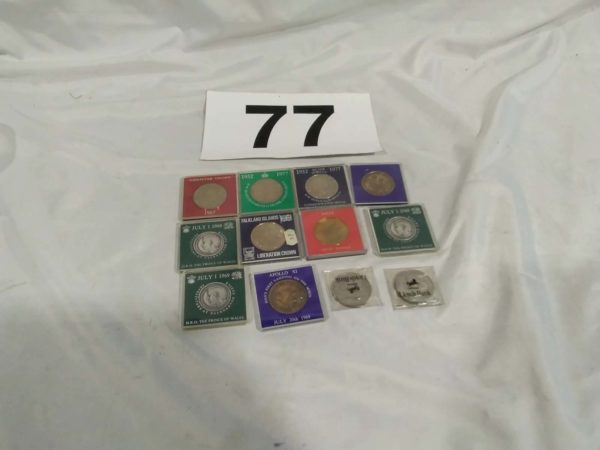 lot 077 12 assorted commemorative coins