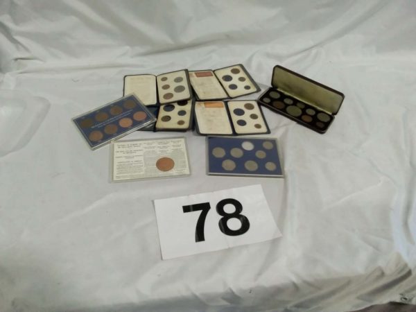 lot 078 presentation coin sets ( some partial)