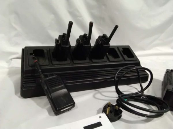 lot 215  2 way radios x4  with charger unit ( working) - Image 2