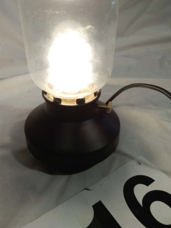 lot 216 desk lamp clear glass shade - Image 2