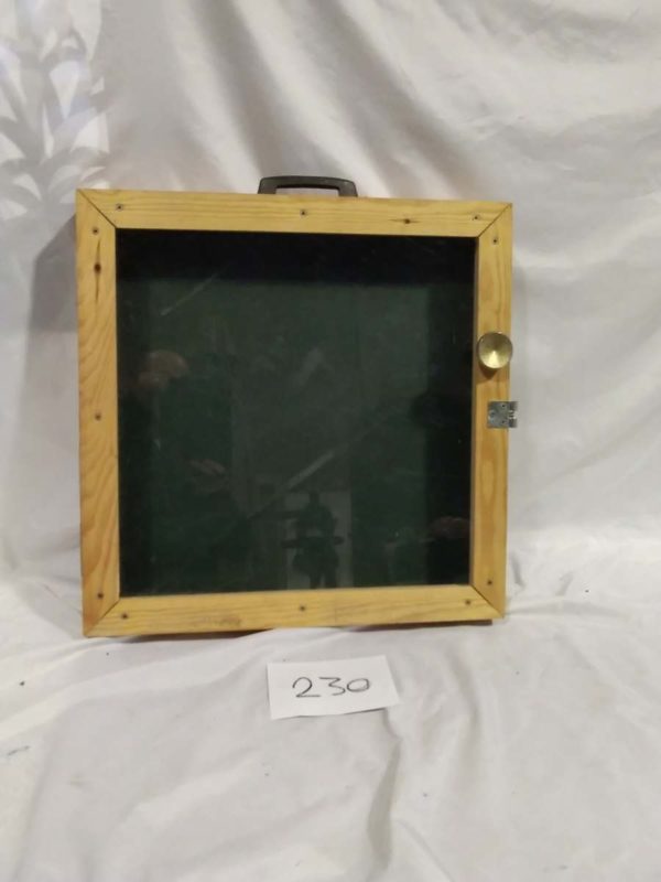 lot 230 display case with perspec’s 22″ x 22″