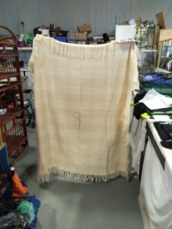 lot 231 vintage traditional welsh shawl ( few small holes)