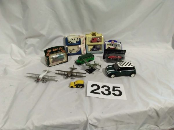 lot 235 model planes, cars & vans