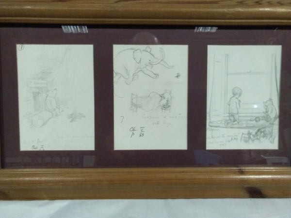 lot 238 Winnie the Pooh framed drawing - Image 2