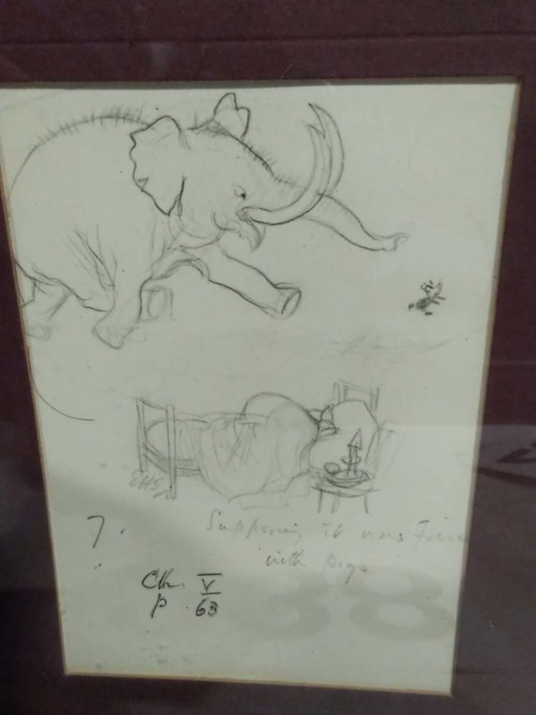 lot 238 Winnie the Pooh framed drawing - Image 4