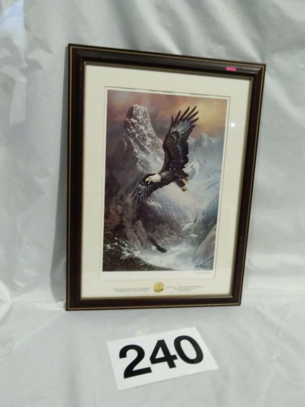 lot 240 Ted Blaycock “save the Eagle” signed limited edition with gold seal & COA