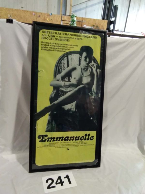 lot 241 original Swedish framed poster ” Emmanuelle”