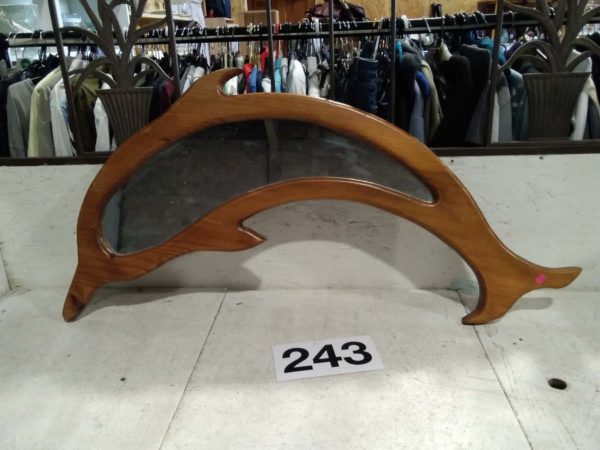 lot 243 wooden dolphin framed mirror