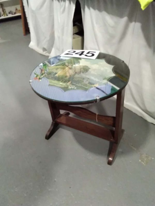 lot 245 antique metamorphic mirror topped table