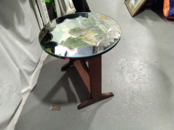 lot 245 antique metamorphic mirror topped table - Image 4