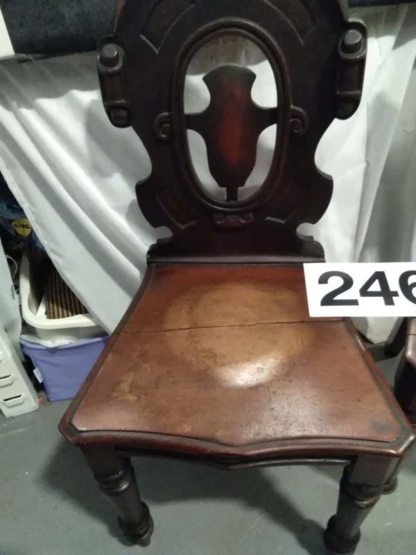 lot 246 Eclesiatical wooden chairs - Image 6