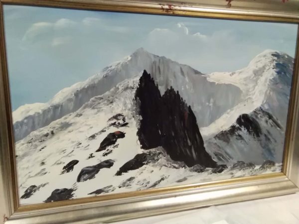 lot 254 original oil painting of Snowdon & Crib Goch 60cm x 90cm - Image 2