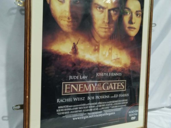 lot 259 original framed film poster ‘eneny at the Gates’ 26″ x 20″ - Image 3