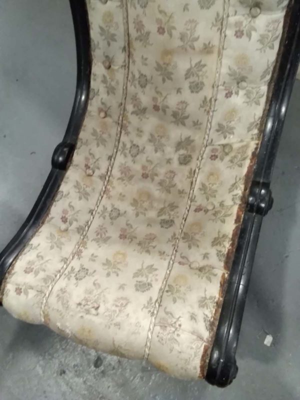 lot 261 antique slipper chair - Image 6