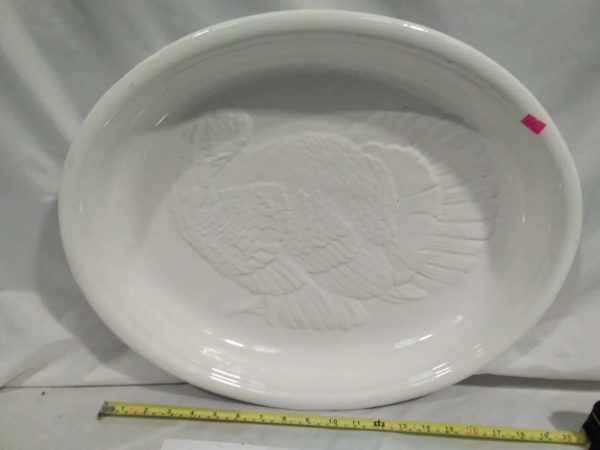 lot 269 large white ceramic turkey platter - Image 3