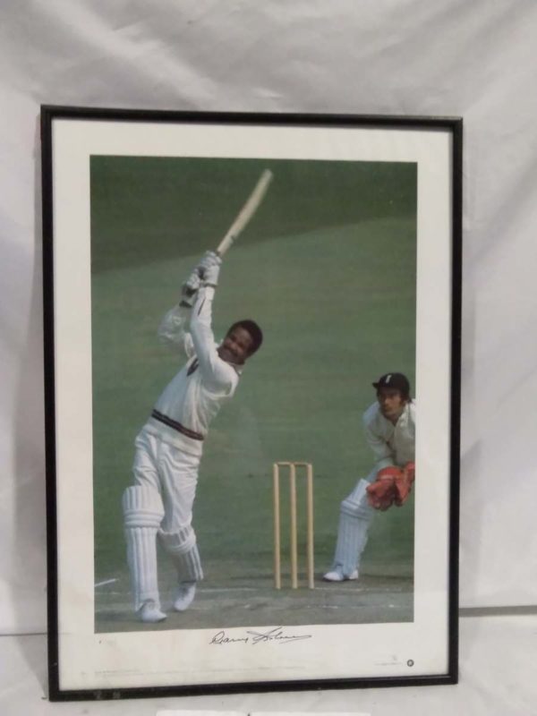 lot 272 Sir Garfiled Sobers (Cricketier) framed picture limited editon 7/500 size: 24″ x 17″ - Image 2