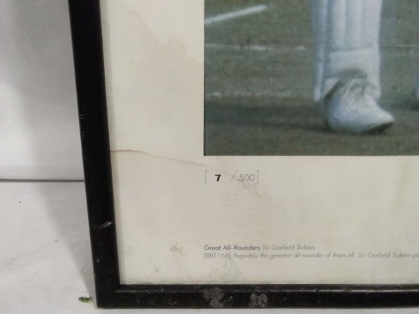 lot 272 Sir Garfiled Sobers (Cricketier) framed picture limited editon 7/500 size: 24″ x 17″ - Image 3