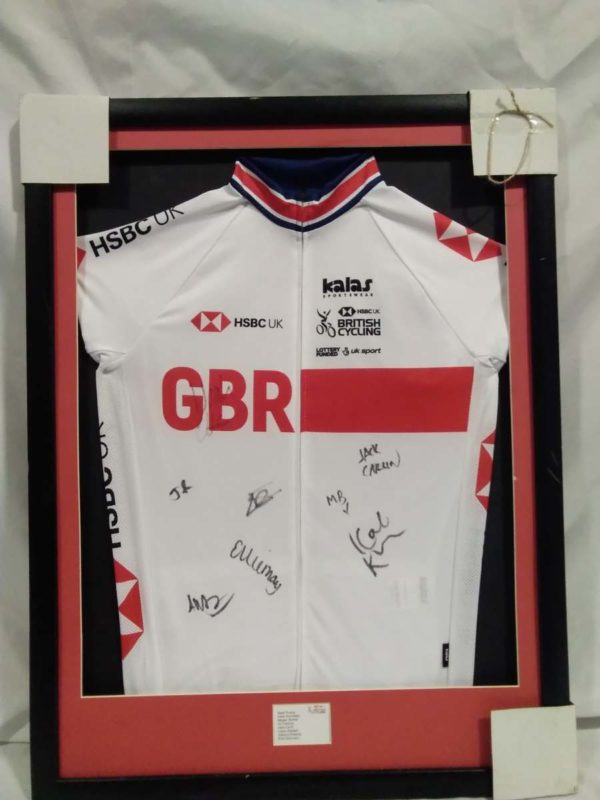 lot 273 signed framed Great Biritans cyclist jersey - Image 2