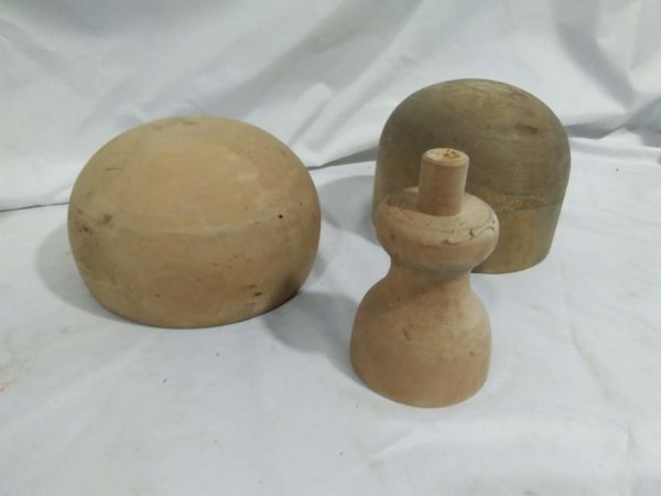 lot 285 vintage Milliner’s hat blocks with stand - Image 2