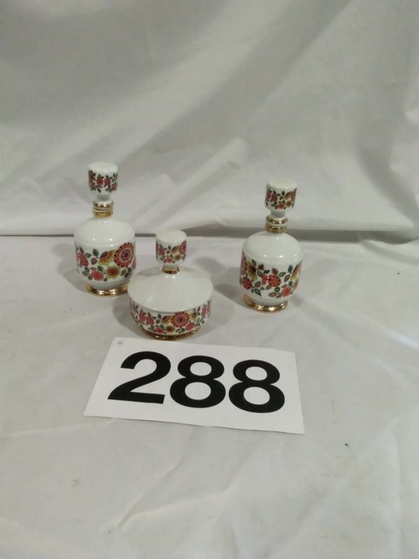 lot 288 3 x groovy print pop art red & orange lidded pots - Image 2