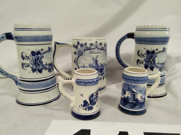 lot 417 Delft ceramic tankards - Image 2