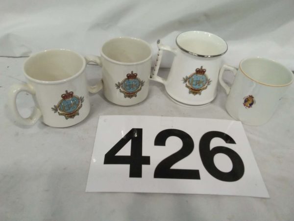 lot 426 4 x commemorative mugs - Image 4