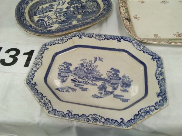 lot 431 3 x vintage serving platters - Image 4