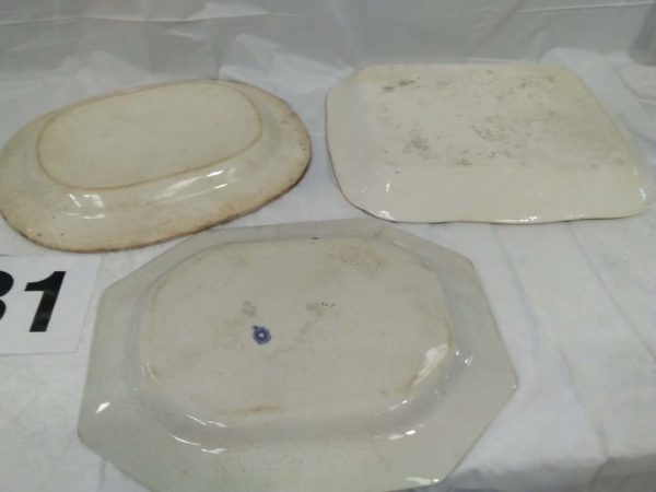 lot 431 3 x vintage serving platters - Image 3