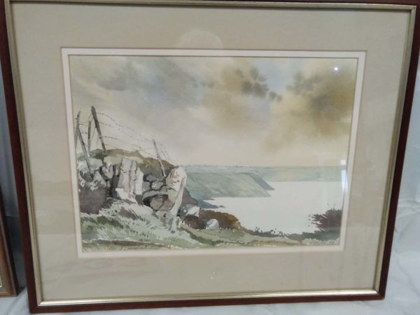 lot 433 2 x framed water colour pictures - Image 2