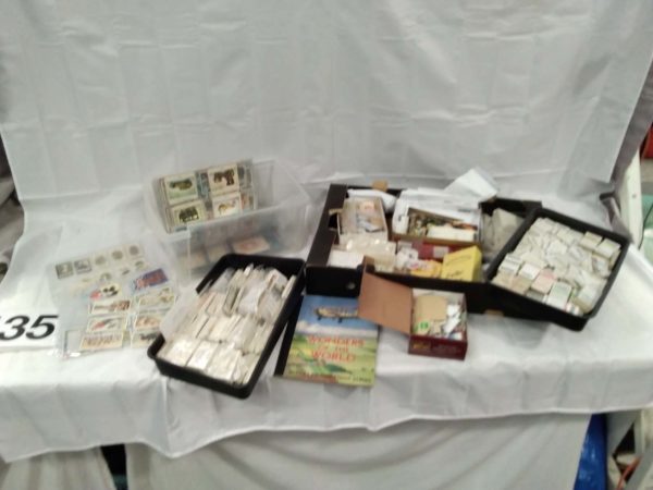 lot 435 joblot of stamps & trading cards