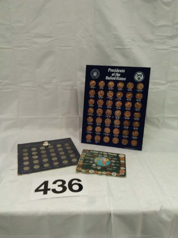 lot 436 1 complete & 1 partial presidents of the United States coin collection, etc.