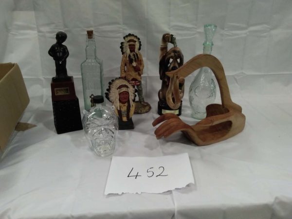 lot 452 decanters, ornaments, etc.