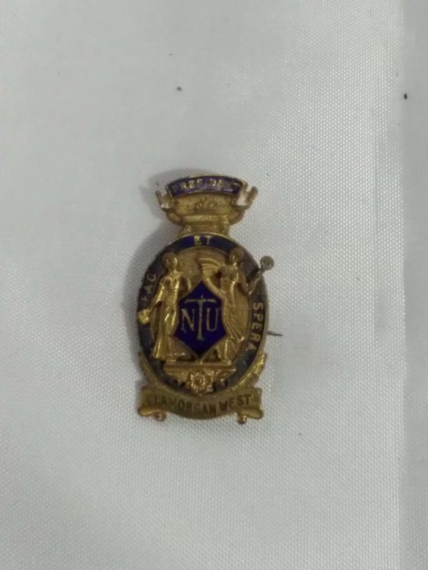 lot 454 vintage national union of teachers past president badge