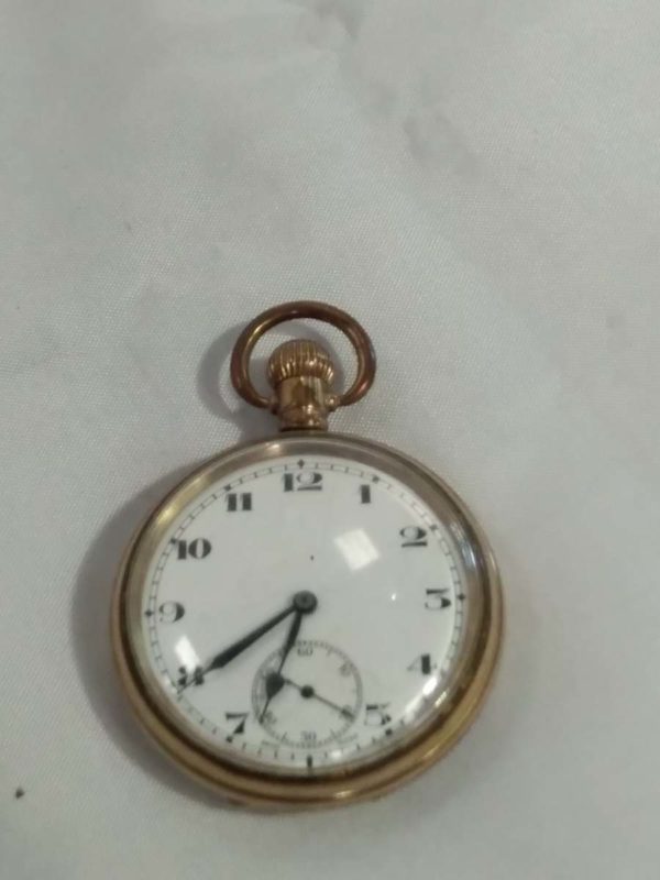 lot 469 gold plated open faced pocket watch - Image 5