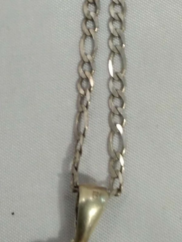 lot 470 antique victorian sterling silver locket on a chain - Image 5