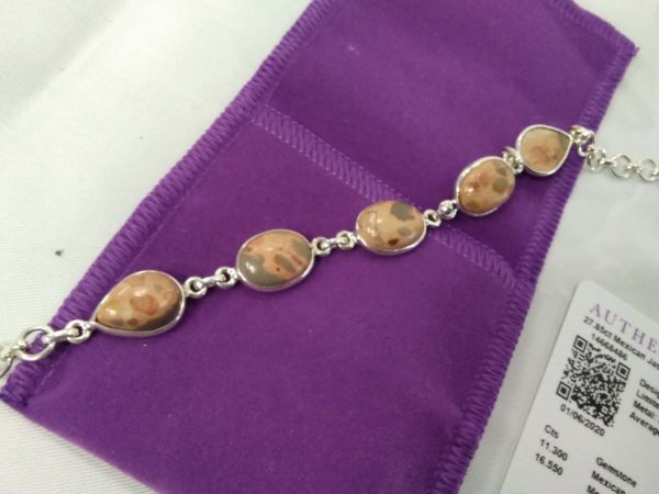 lot 480 27.85ct mexican jasper sterling silver Aryonna bracelet - Image 4