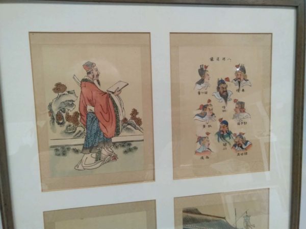 lot 592 framed collage of antique Japanese prints - Image 4