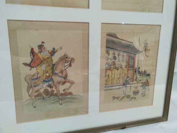 lot 592 framed collage of antique Japanese prints - Image 3