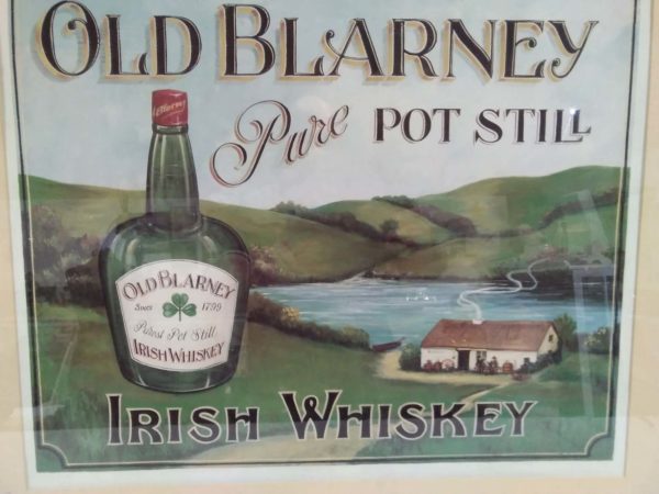 lot 597 old Blarney Irish whiskey framed advertising poster - Image 2