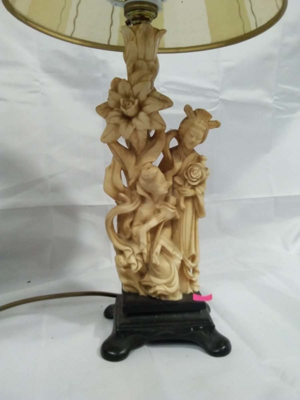 lot 604 pair of Chinese table lamps ( current pat test) - Image 2