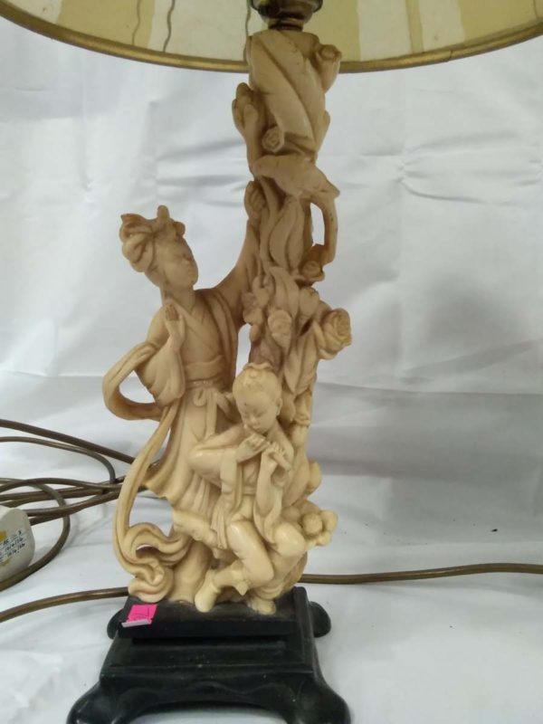 lot 604 pair of Chinese table lamps ( current pat test) - Image 5