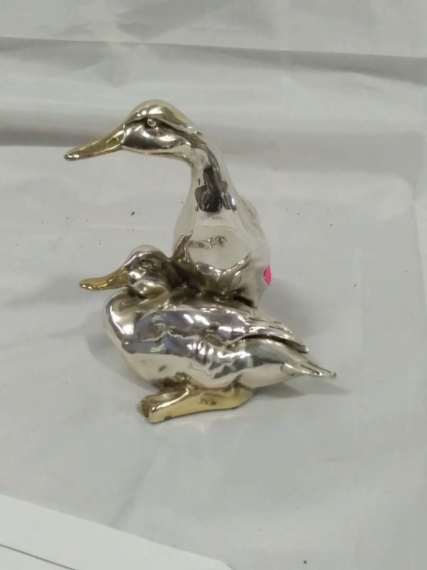 lot 614 D’argenta silver plated Geese ( gold plated to feet & bills - Image 5