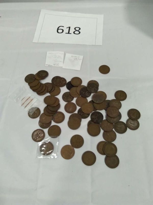 lot 618 various dated old pennies