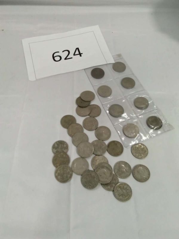 lot 624 old half crown coins