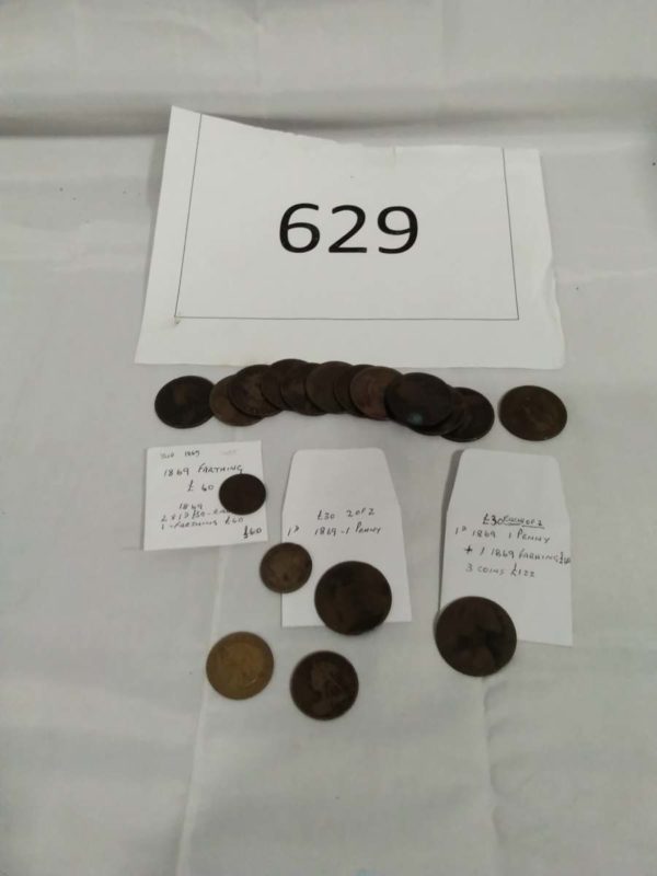 lot 629 collection of Victorian coins including 1869