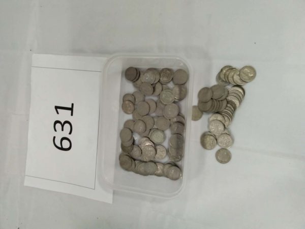 lot 631 quantity of sixpence coins