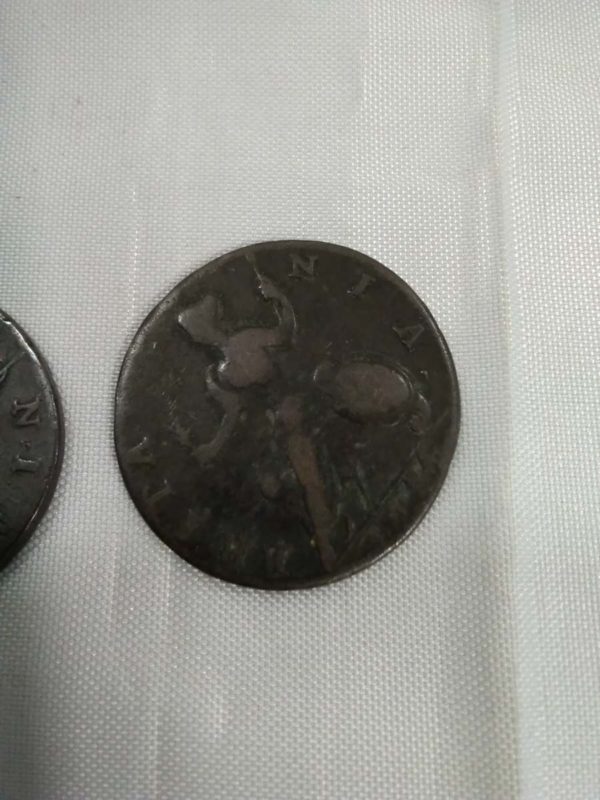 lot 636 old coins dated 1746 & 1734 - Image 2